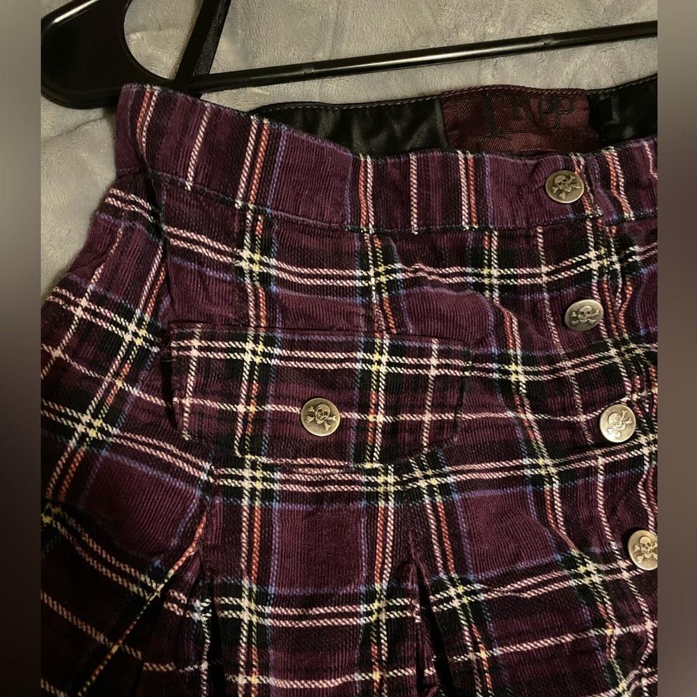 Vintage Tripp NYC Purple plaid mini skirt - Picture 5 of 7
